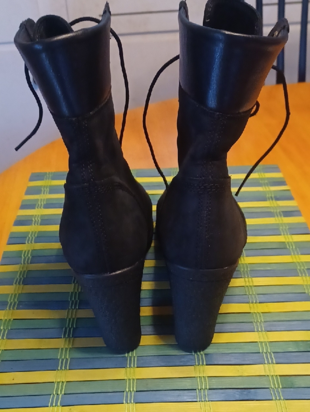 Timberland Women's Black Lace-Up Combat & Moto Boots Size 8.5W - Picture 11 of 13